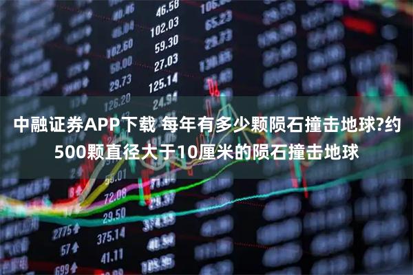 中融证券APP下载 每年有多少颗陨石撞击地球?约500颗直径大于10厘米的陨石撞击地球