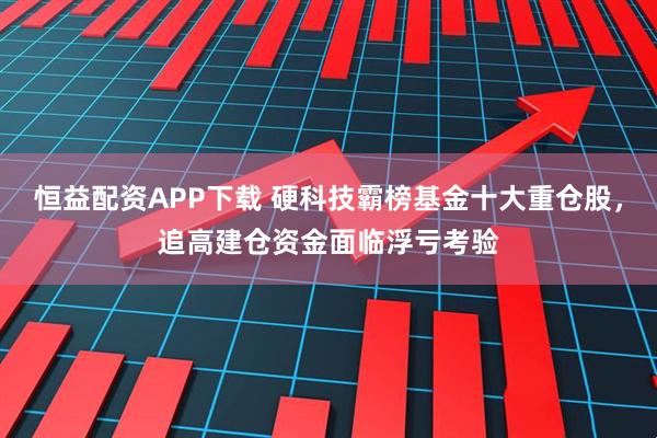 恒益配资APP下载 硬科技霸榜基金十大重仓股，追高建仓资金面临浮亏考验